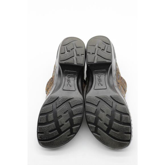 BOC Born Concepts brown paisley printed leather clogs womens 7.5 workwear nurse - Picture 5 of 8